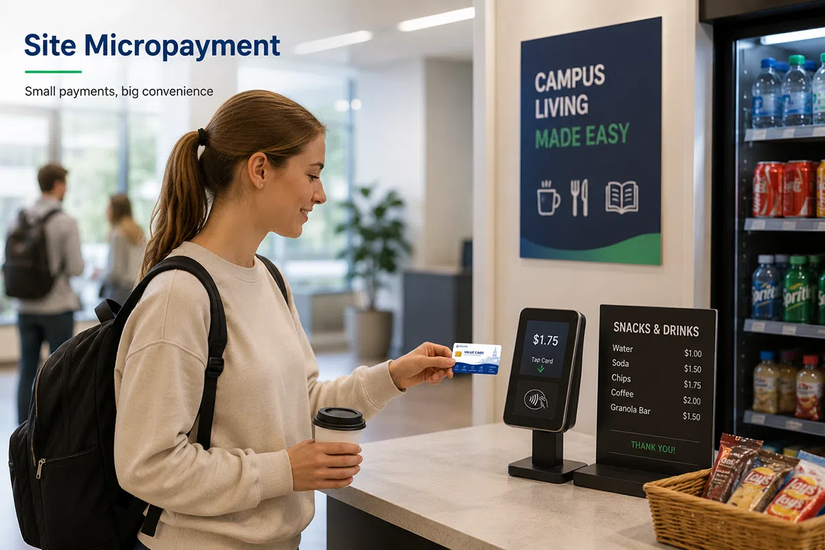 Campus and site micro-payment stored-value card, SLE4442 compatible