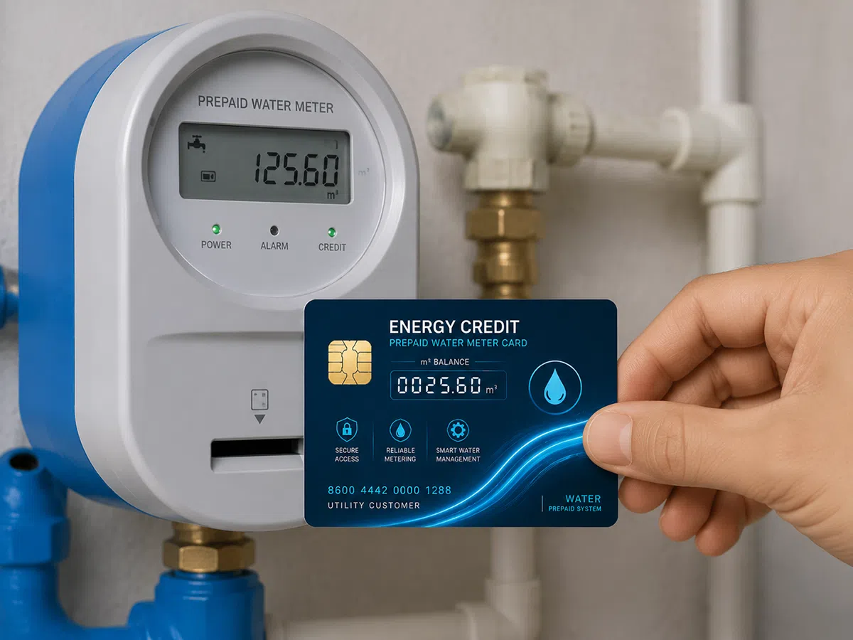 Prepaid water meter card, SLE4442 compatible
