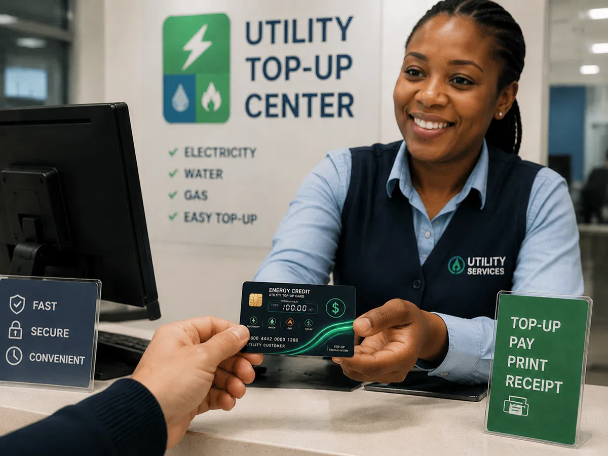 Utility top-up and vending card, SLE4442 compatible