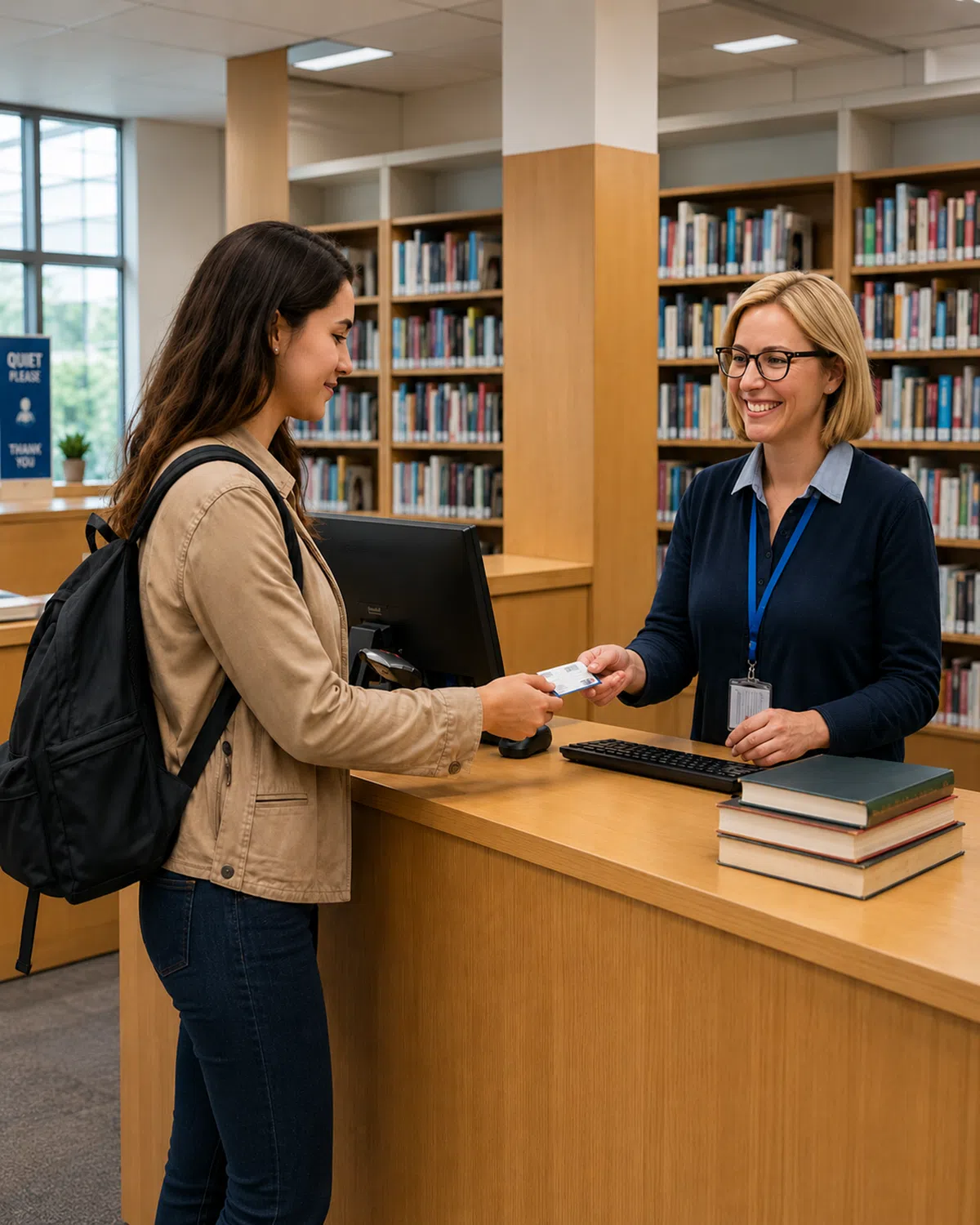 Contact memory card as library borrower card