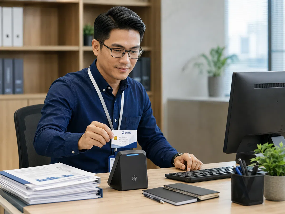 Personalized attendance card for clock-in systems and HR records