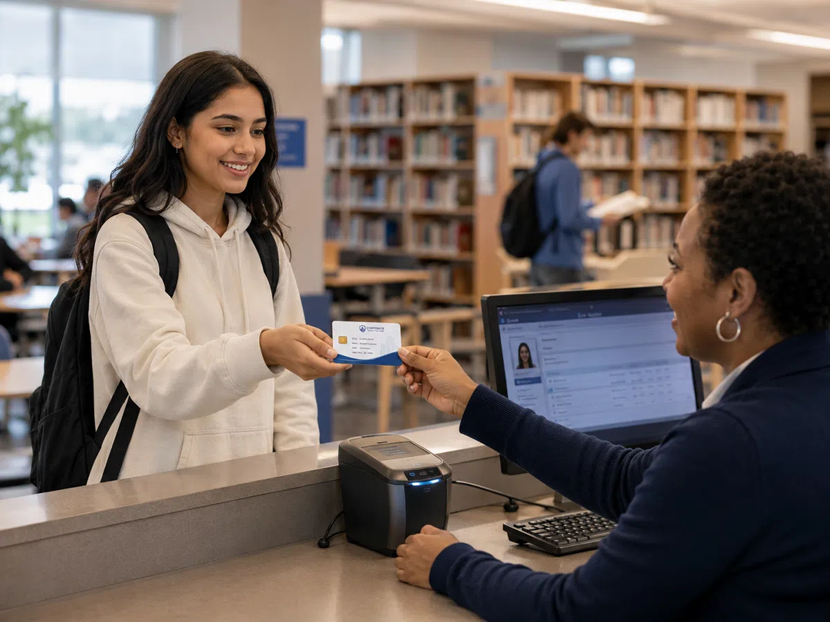 Custom institutional ID card for schools, libraries and campus facilities