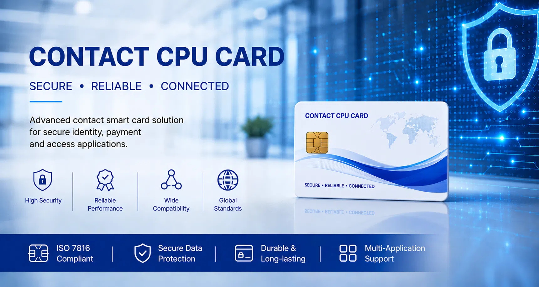 Contact CPU Card overview – secure ISO/IEC 7816 smart card for identity, payment and access applications