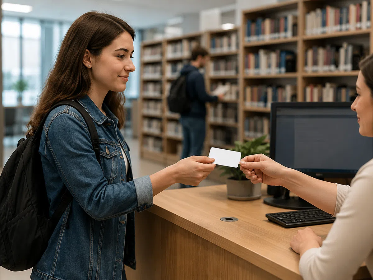 HF RFID campus card used at university library counter