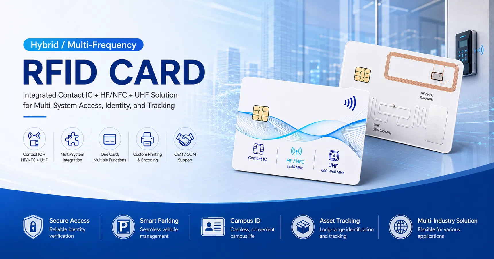 Hybrid RFID card overview: contact IC, HF/NFC and UHF specifications and applications