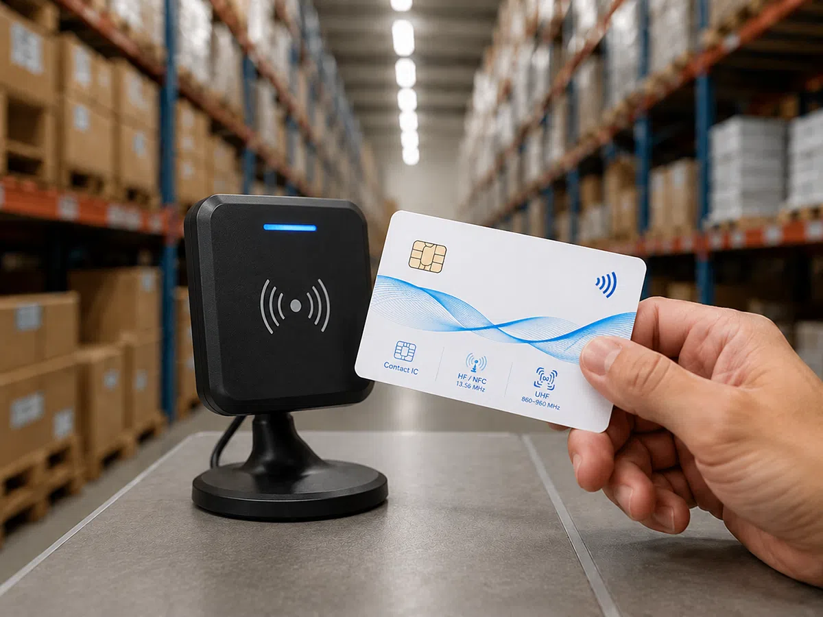 Hybrid RFID card for asset tracking and logistics projects