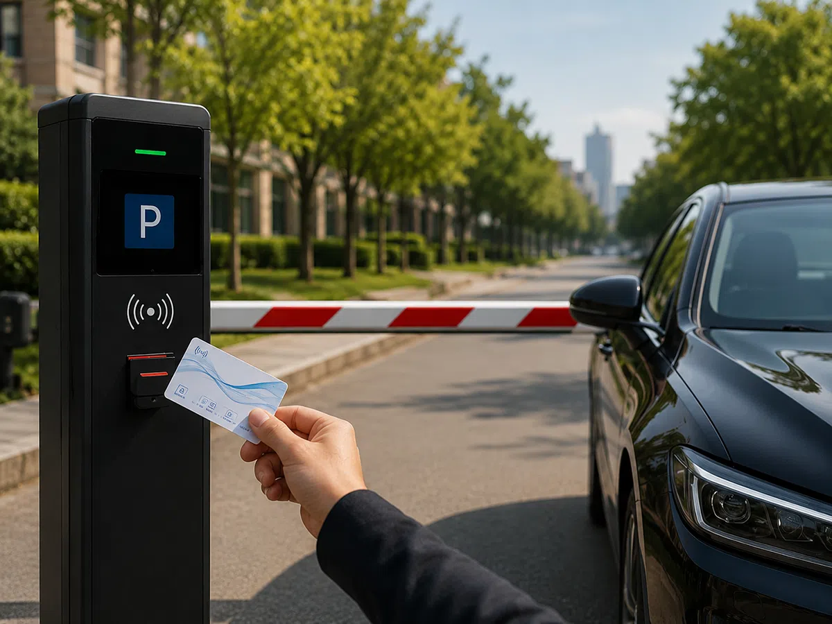 Multi-frequency RFID card for parking and vehicle management