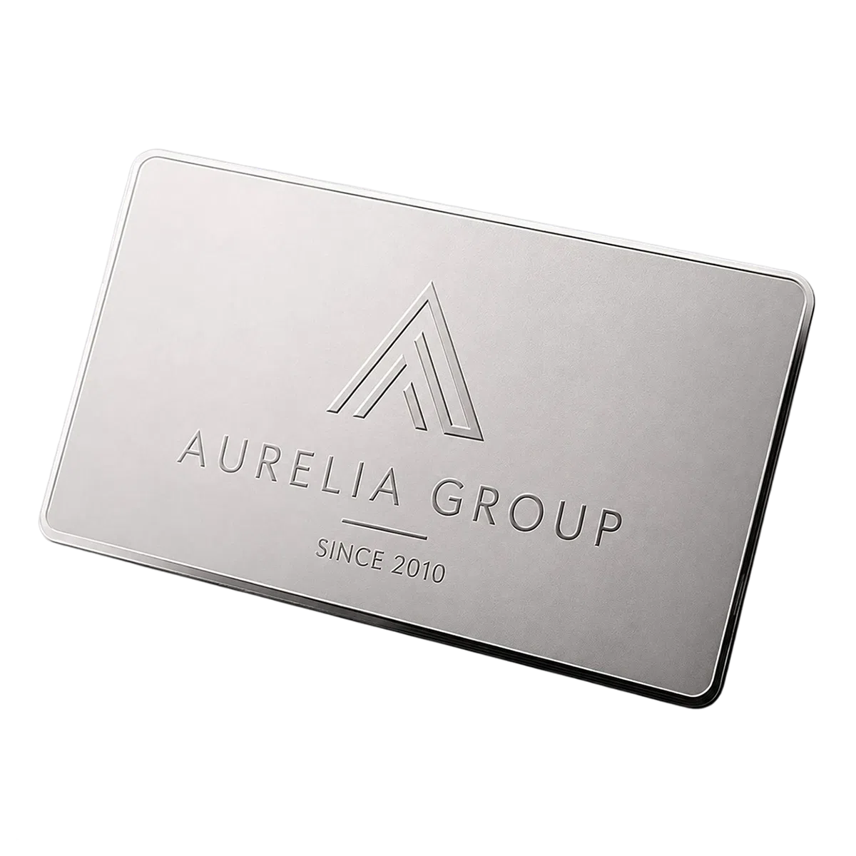 Brushed metal smart card with embedded RFID chip