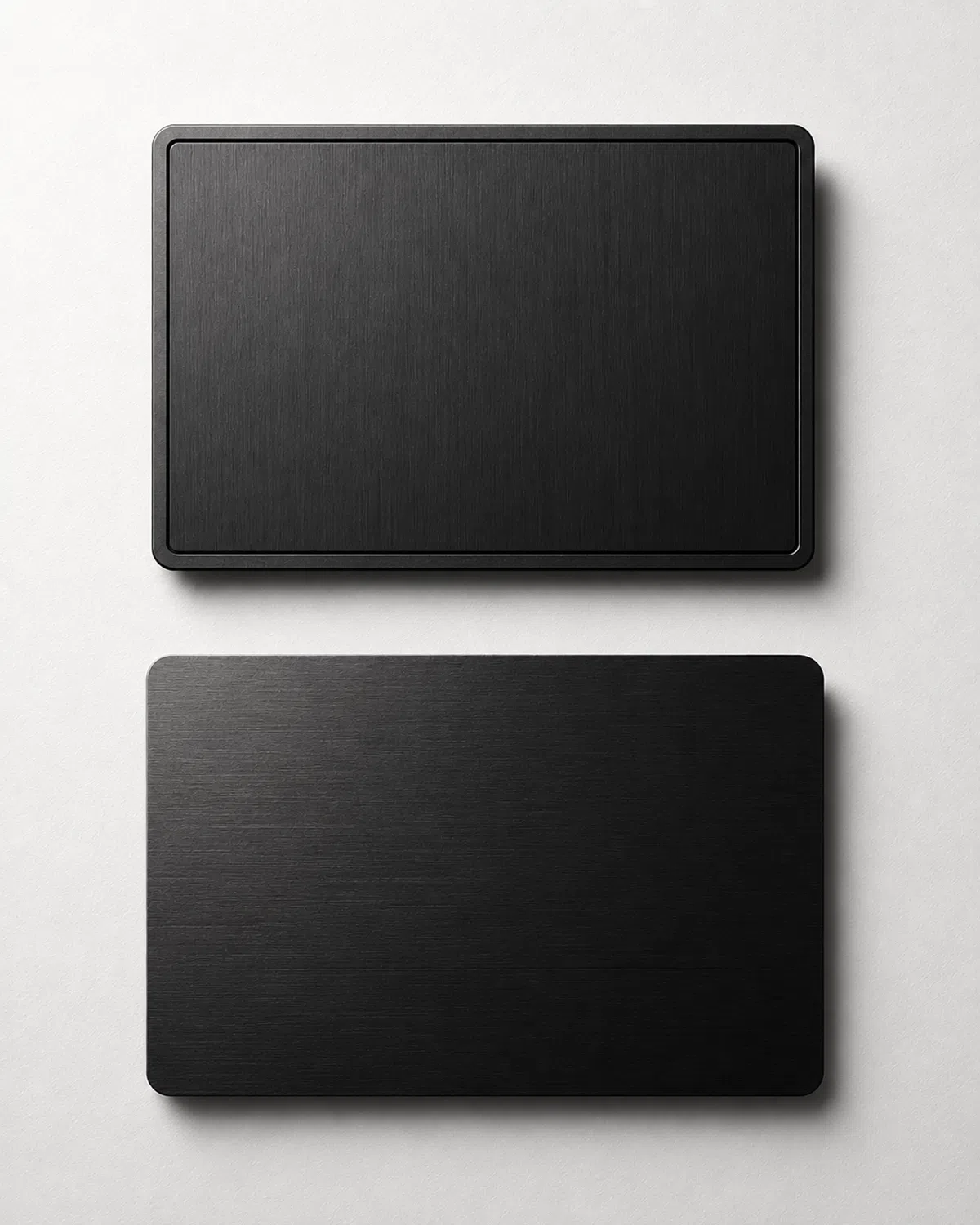 Matte black onyx metal card finish comparison
