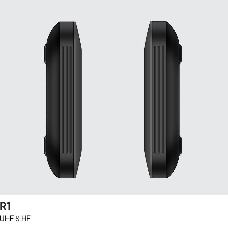 Left and right side views of the CedaGlo R1 housing