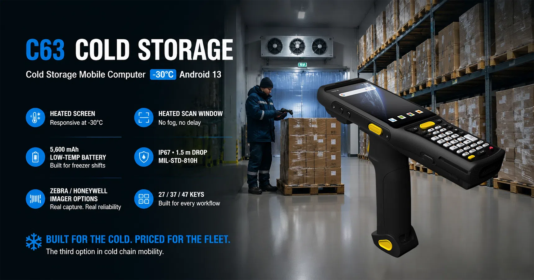C63 Cold Storage Mobile Computer | Android 13