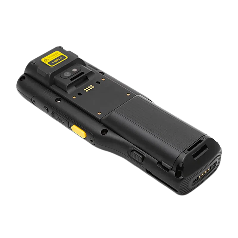 CedaGlo C63 rear angle showing the pop-out main battery and charging contacts