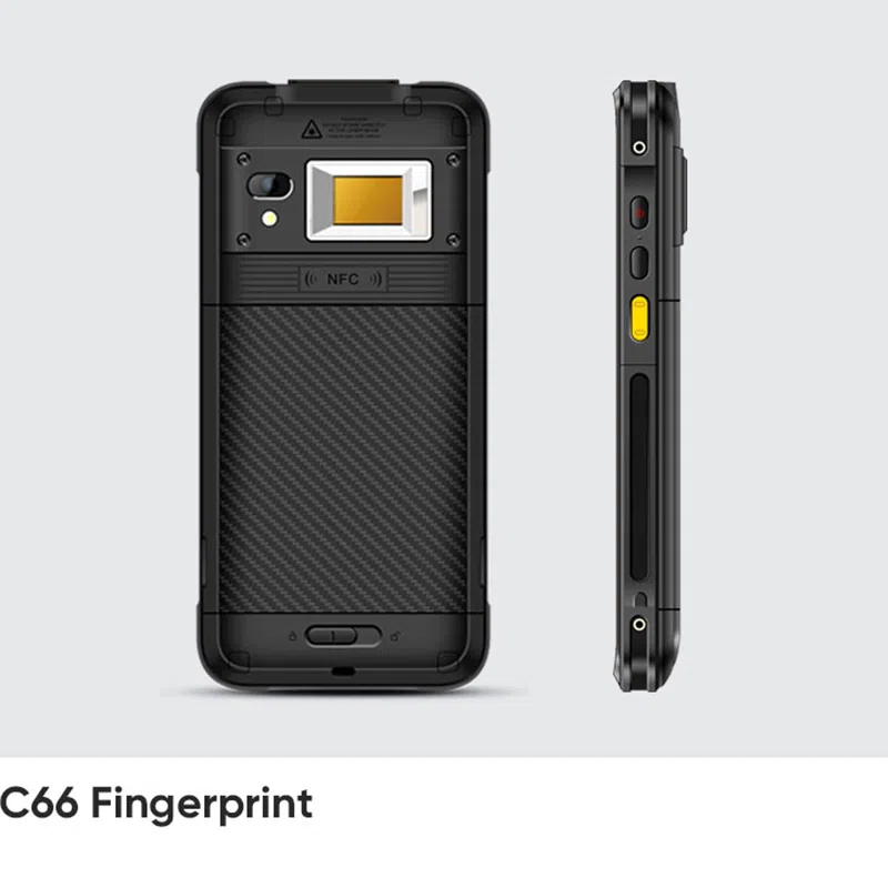 CedaGlo C66 Fingerprint build, rear and side view with the fingerprint sensor window