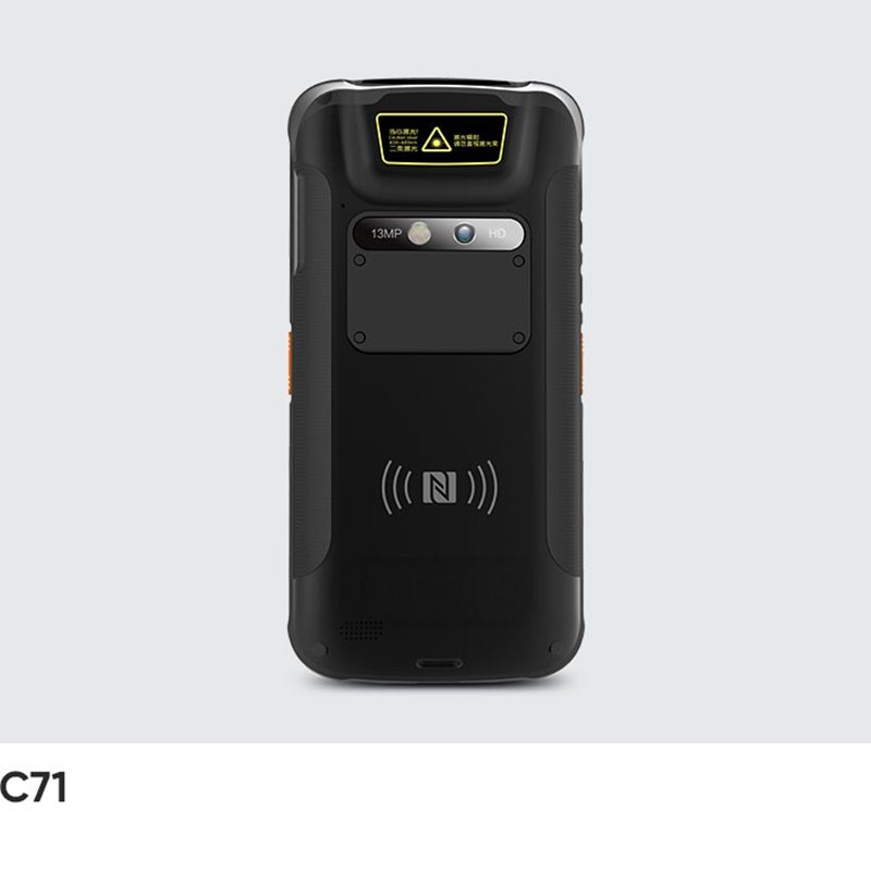 Back of the CedaGlo C71 with the rear camera, module plate, and NFC area