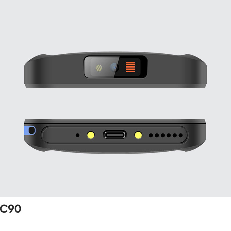 Top edge scan window and bottom edge USB Type-C port of the CedaGlo C90