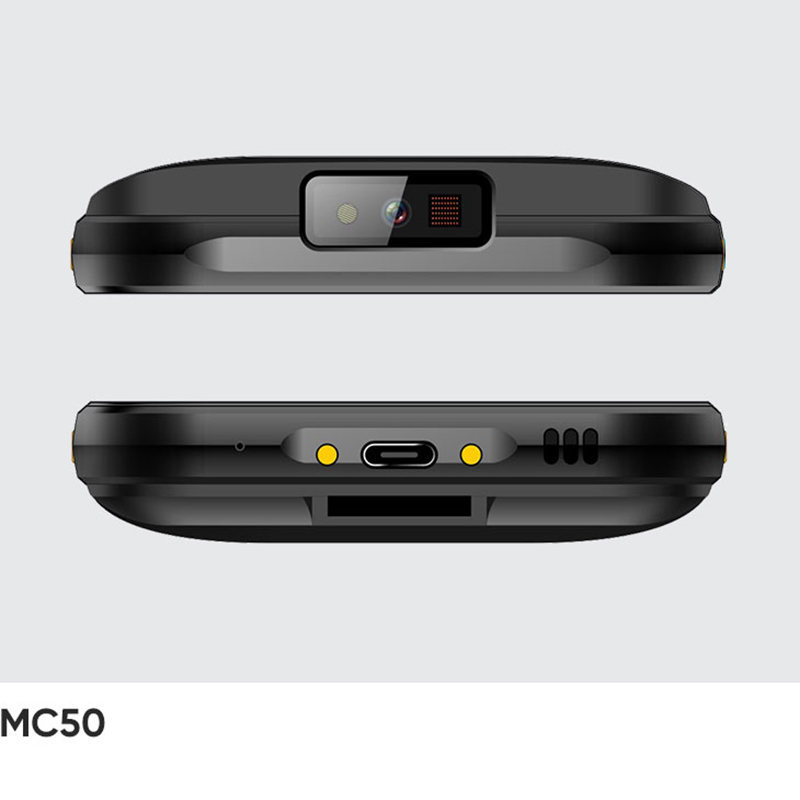 MC50 top edge showing the scan engine window fitted on the scanner configuration