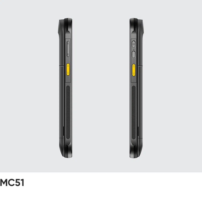 Left and right sides of the MC51 showing scan keys, volume keys and the power key