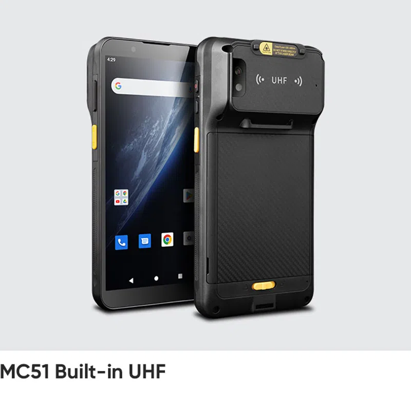 MC51 UHF with the integrated UHF reader, front and back
