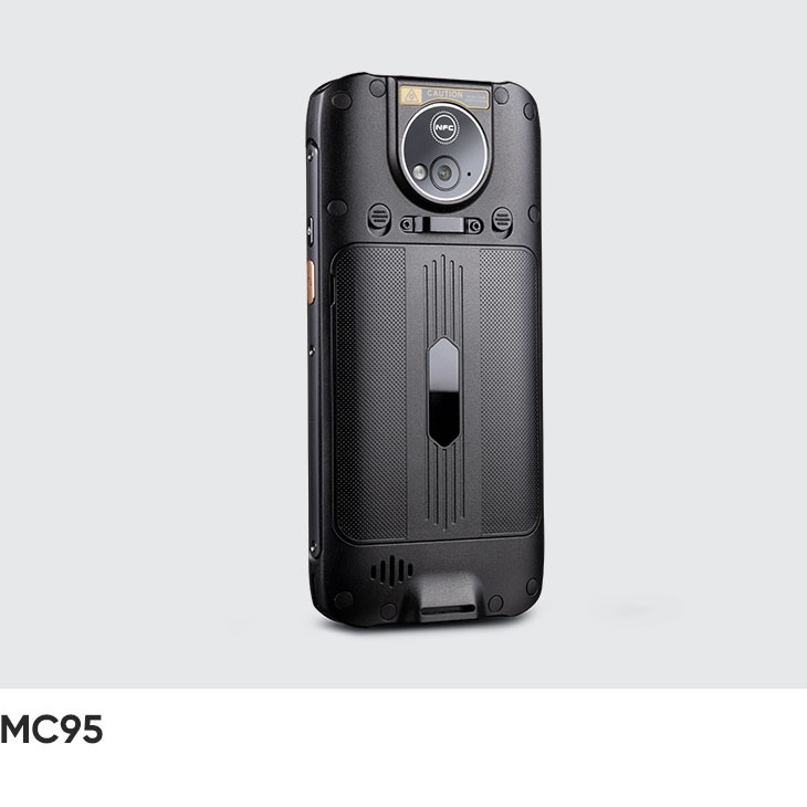 CedaGlo MC95 rear view showing the battery door, NFC read area and rear camera