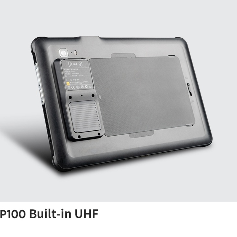CedaGlo P100 Built-in UHF, rear three-quarter view with the reader module fitted