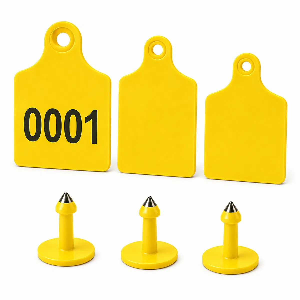 Large visual RFID ear tag with big printable area for cattle