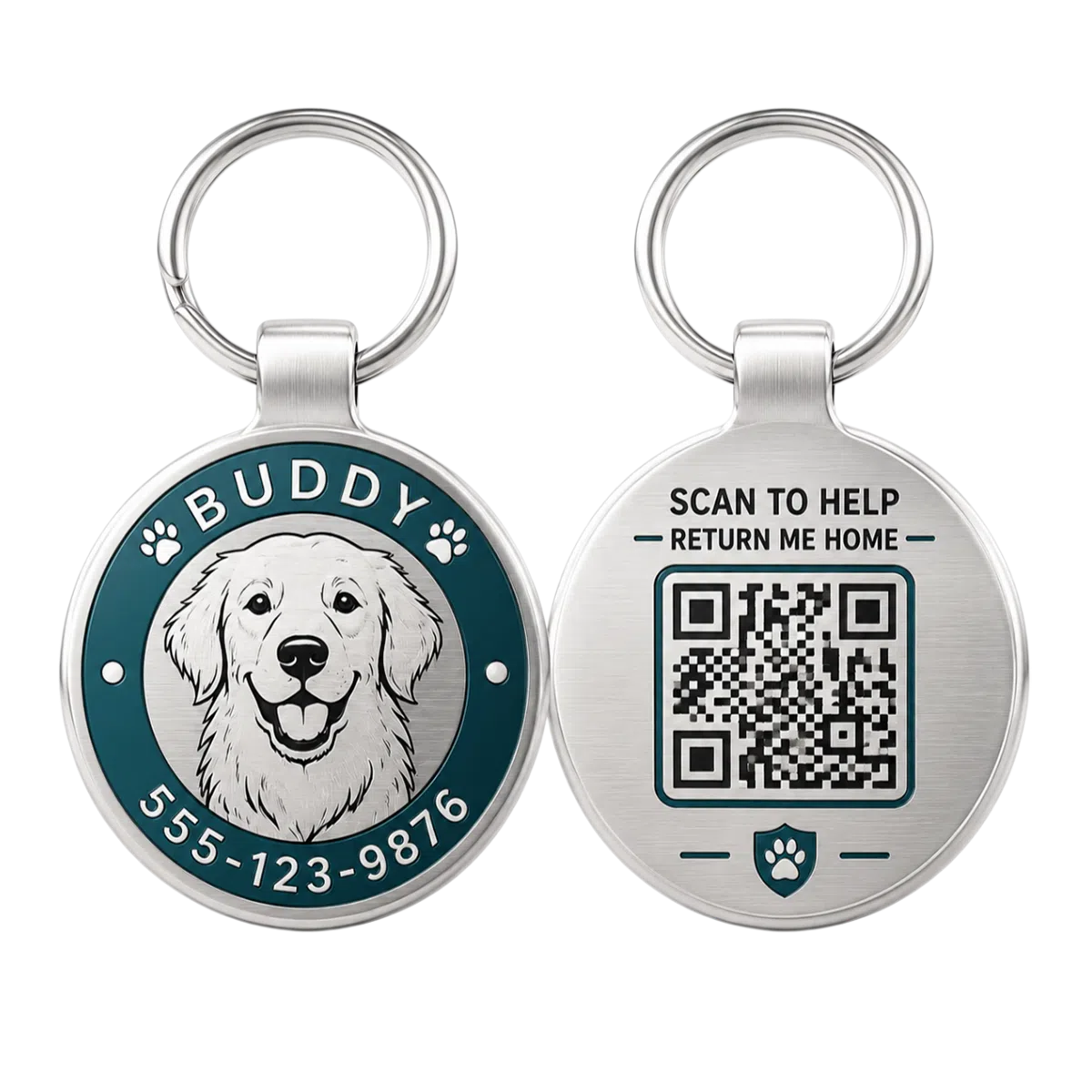 CedaGlo Custom NFC & QR Code Pet ID Tags