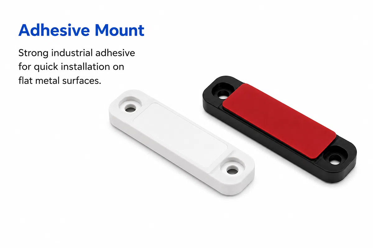 Adhesive mount ABS RFID anti-metal tag for flat metal surfaces