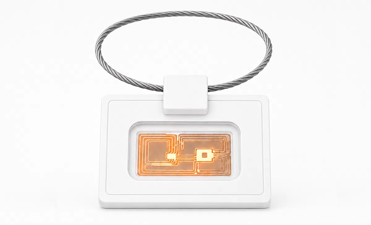 Integrated RFID inlay inside the CedaGlo cable seal tag for LF, HF, NFC and UHF versions