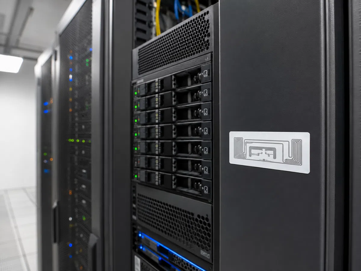 RFID label for IT assets and data center cabinet tracking