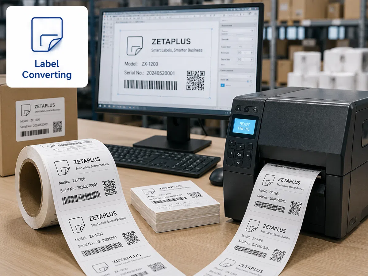 RFID wet inlay roll for label converting and printing