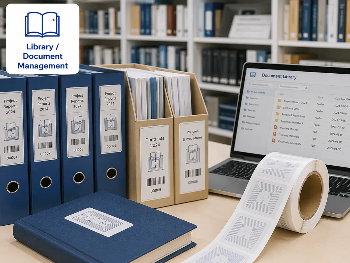 HF RFID wet inlay labels for library and document management