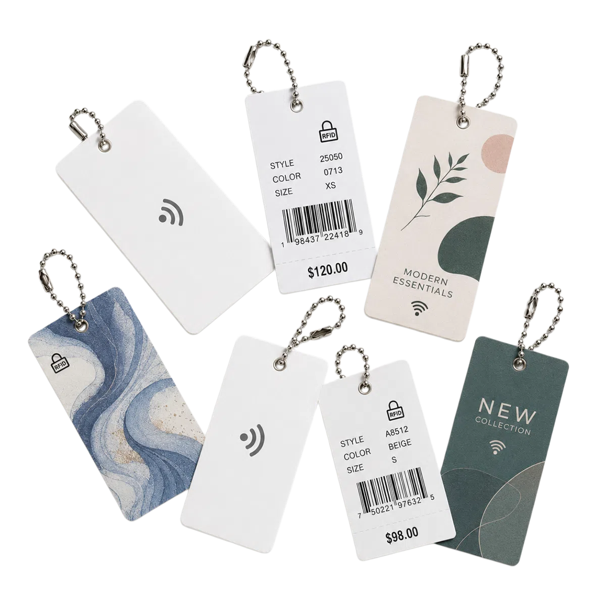 RFID Apparel Hang Tags for Retail Inventory & NFC Engagement