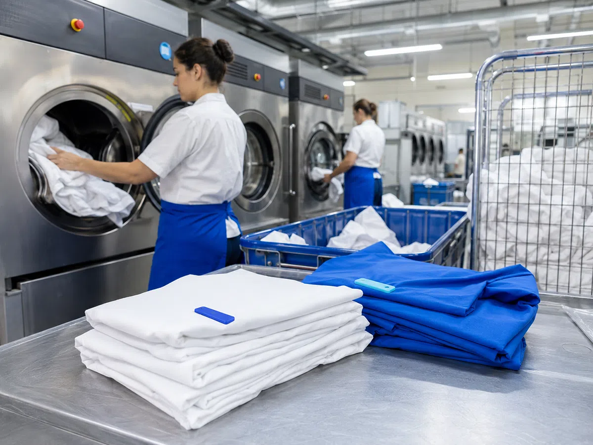 UHF RFID laundry tag for commercial laundry and linen rental operations