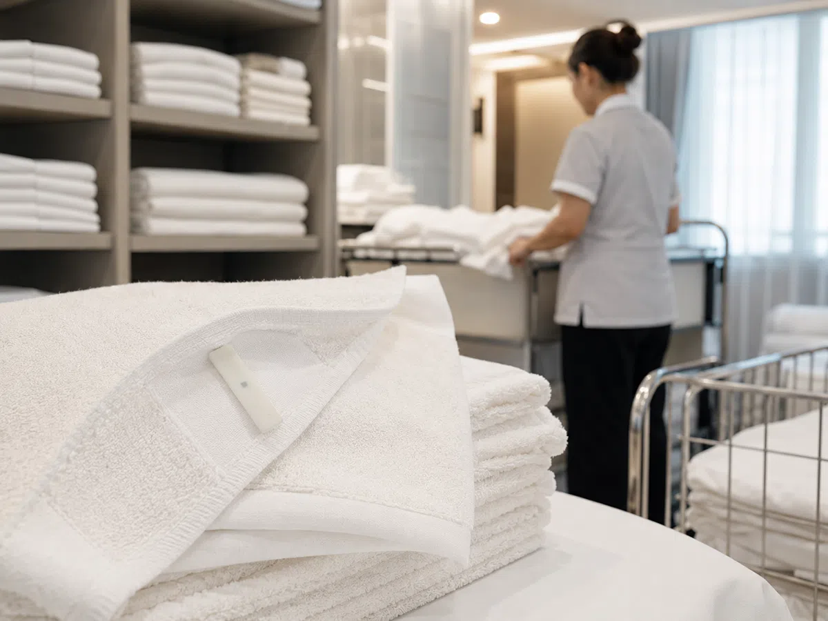 RFID silicone laundry tag for hotel linen and towel tracking