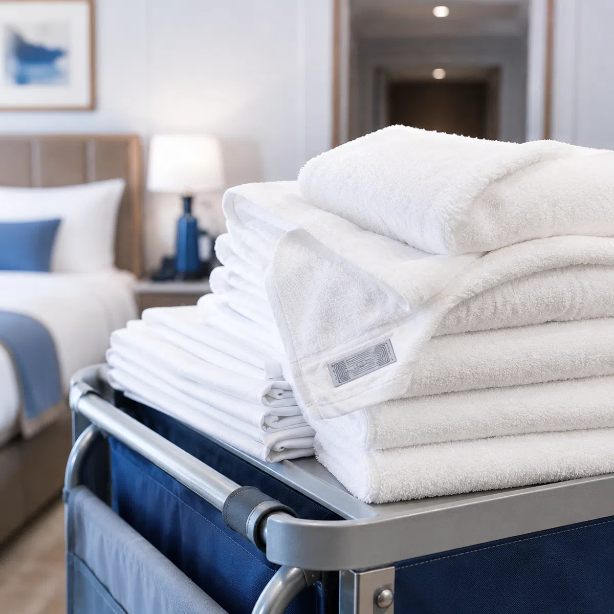 RFID laundry tag for hotel linen towel and bathrobe tracking