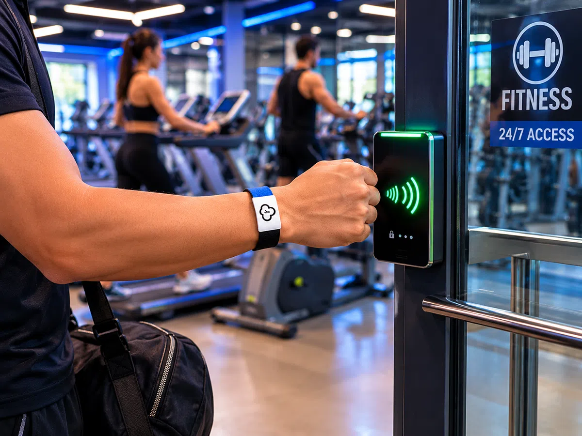 RFID elastic wristband for gym and membership management access control