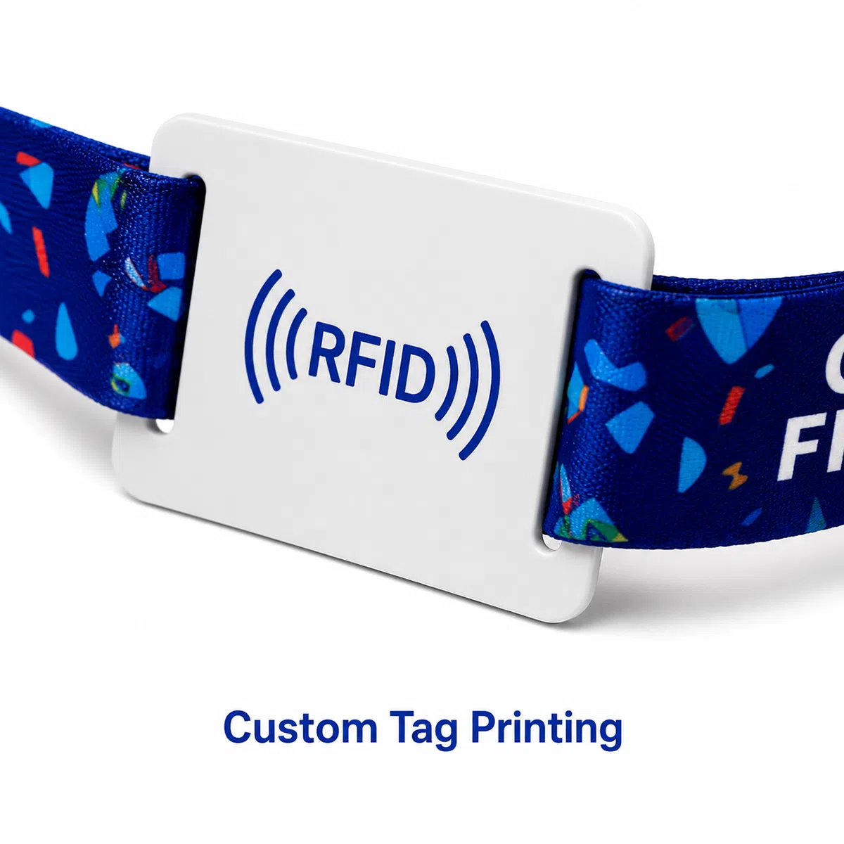 Custom tag printing on RFID fabric wristband