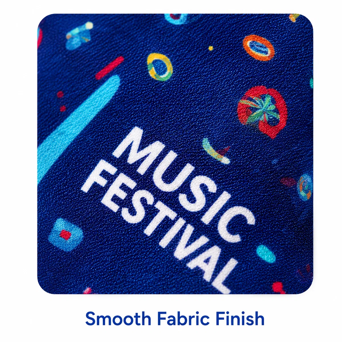 Smooth fabric finish on custom printed RFID event wristband