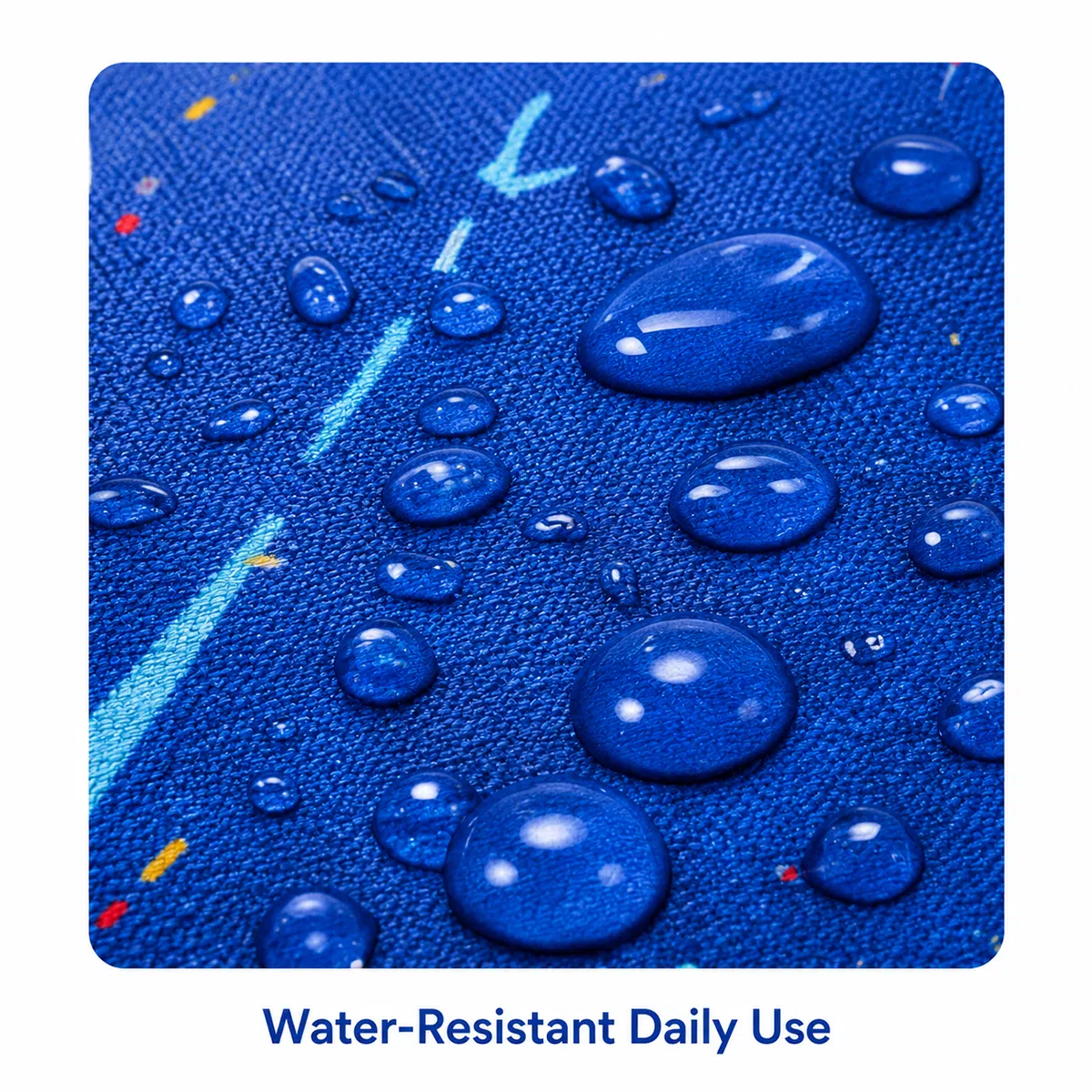 Water-resistant RFID fabric wristband showing water repellent surface