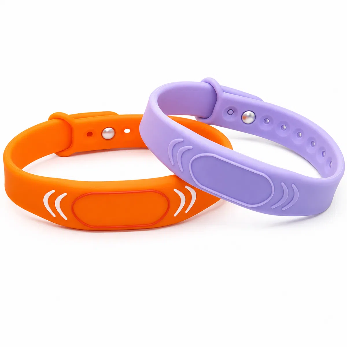 CedaGlo Embossed RFID Panel Silicone Wristband