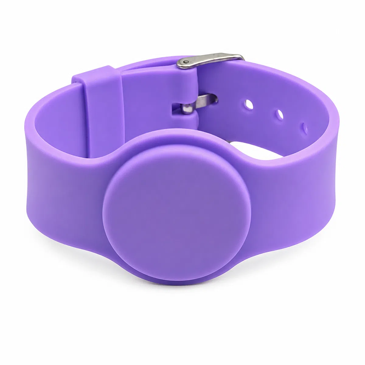 CedaGlo Round‑Tag Buckle RFID Silicone Wristband