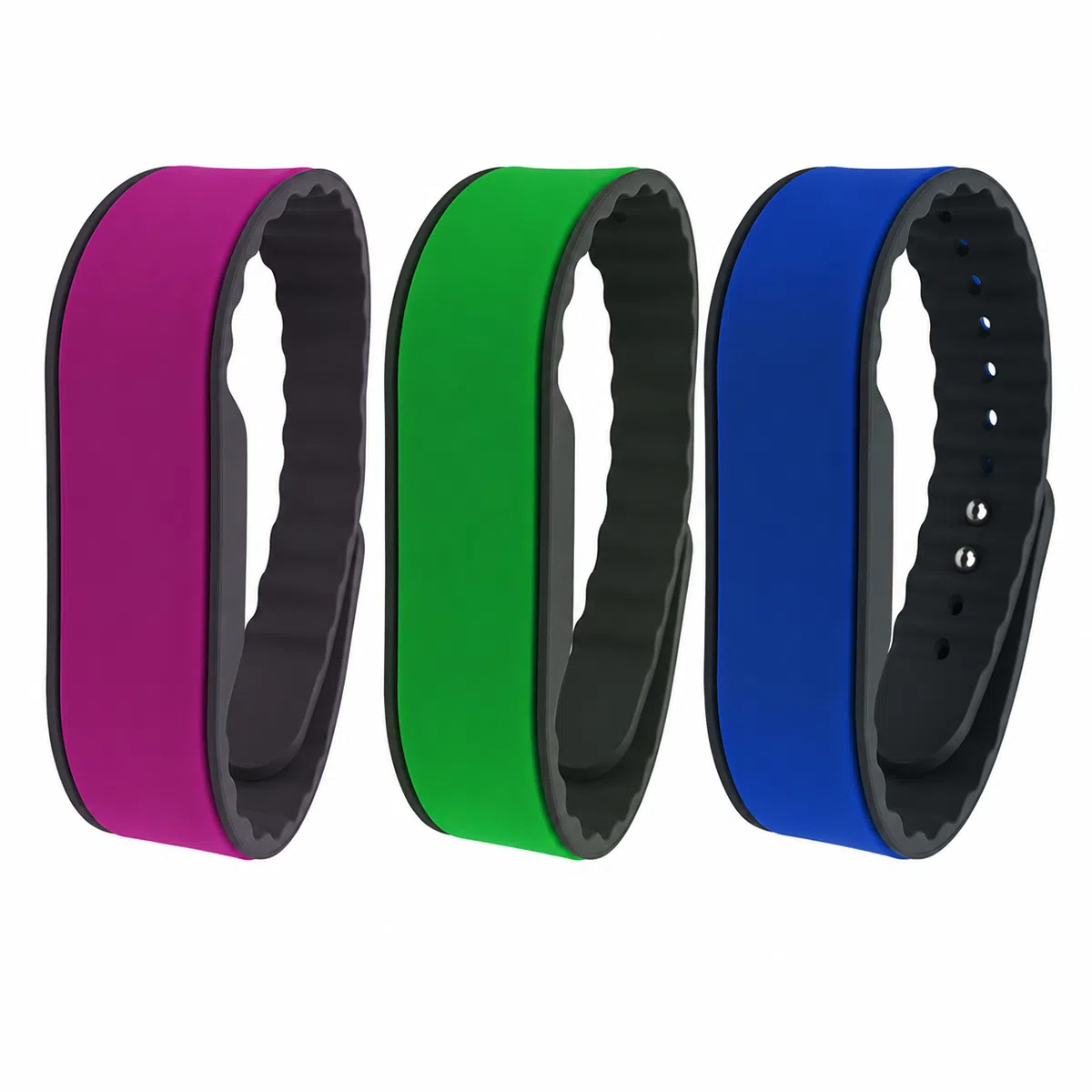 CedaGlo Thick Two‑Tone Silicone RFID Wristband